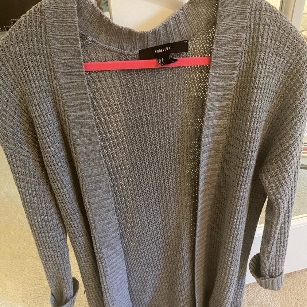 Gray cardigan